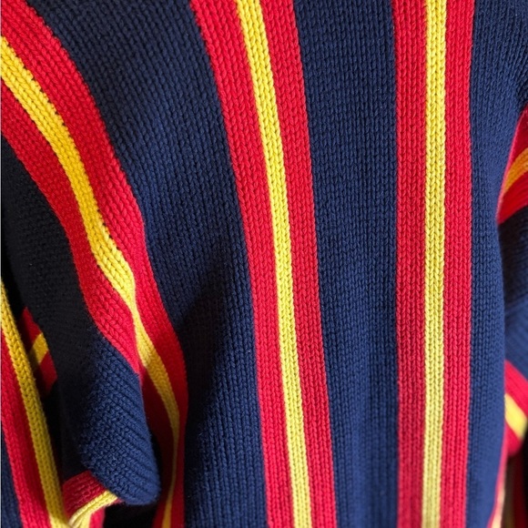 Vintage Liz Sport striped button down sweater oversized medium - Picture 5 of 7